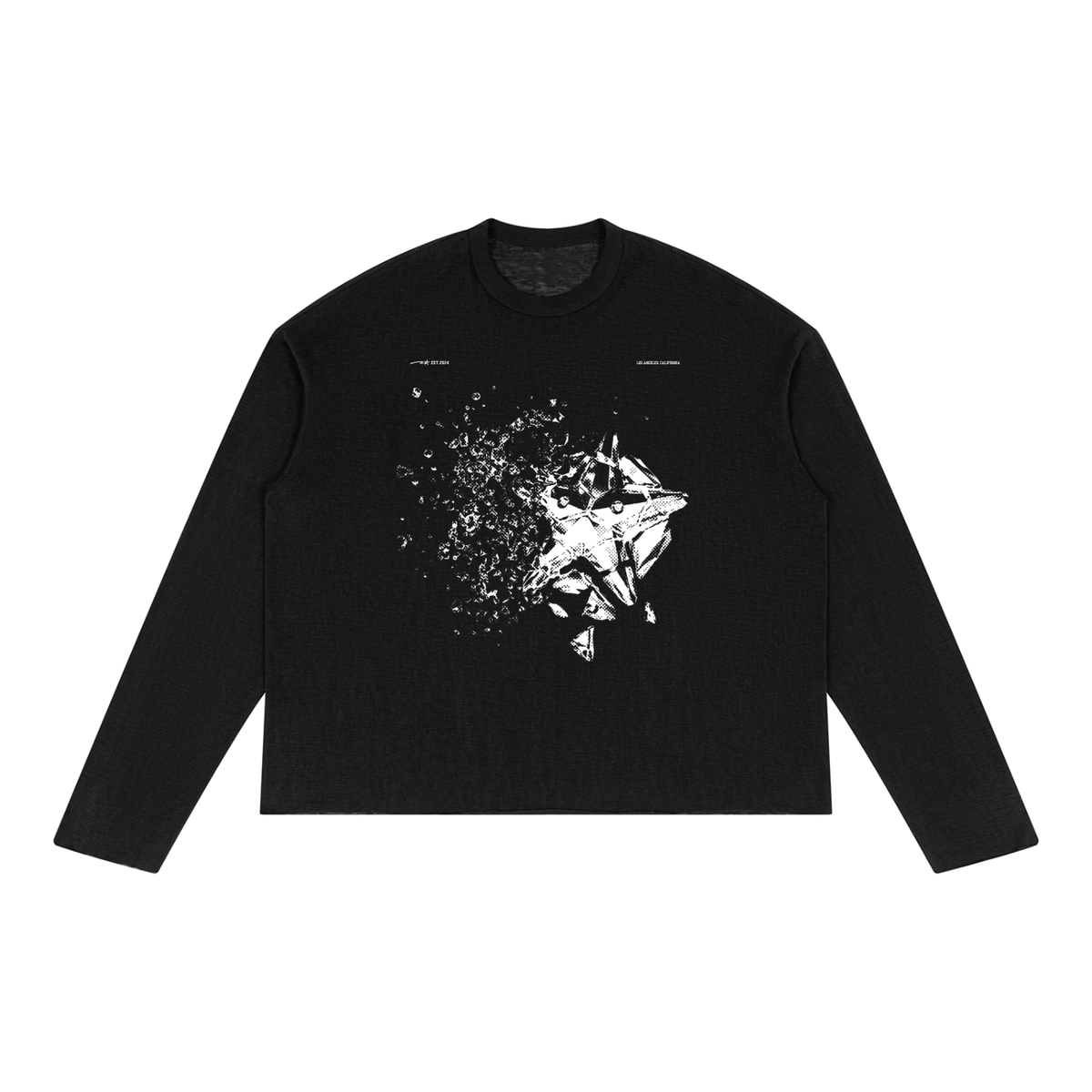 Unisex Raw Edge Long Sleeve T-Shirt