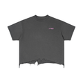 Vintage Wash Boxy Distressed Hem T-Shirt