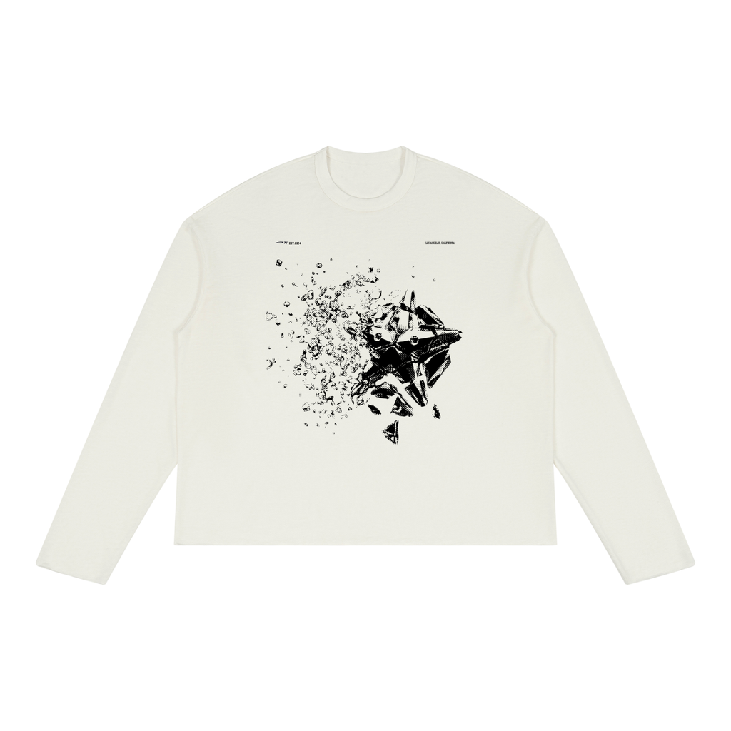 Unisex Raw Edge Long Sleeve T-Shirt