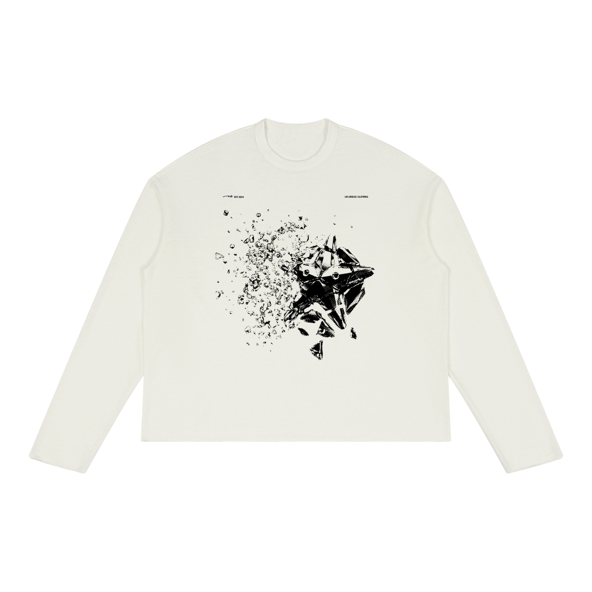 Unisex Raw Edge Long Sleeve T-Shirt