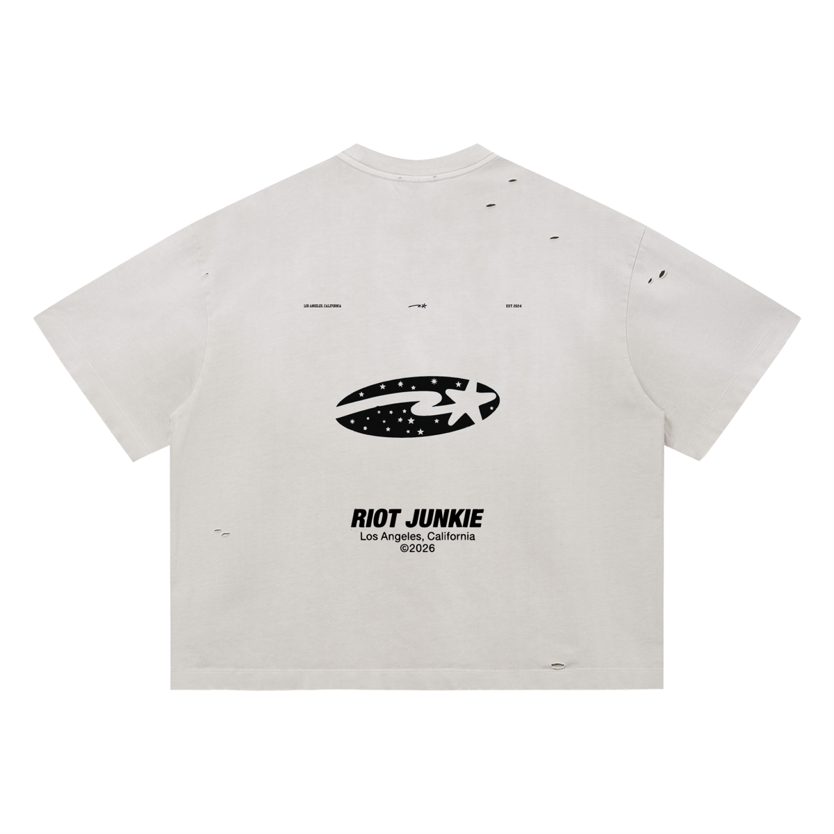 Vintage Washed Distressed Boxy Oversized T-Shirt