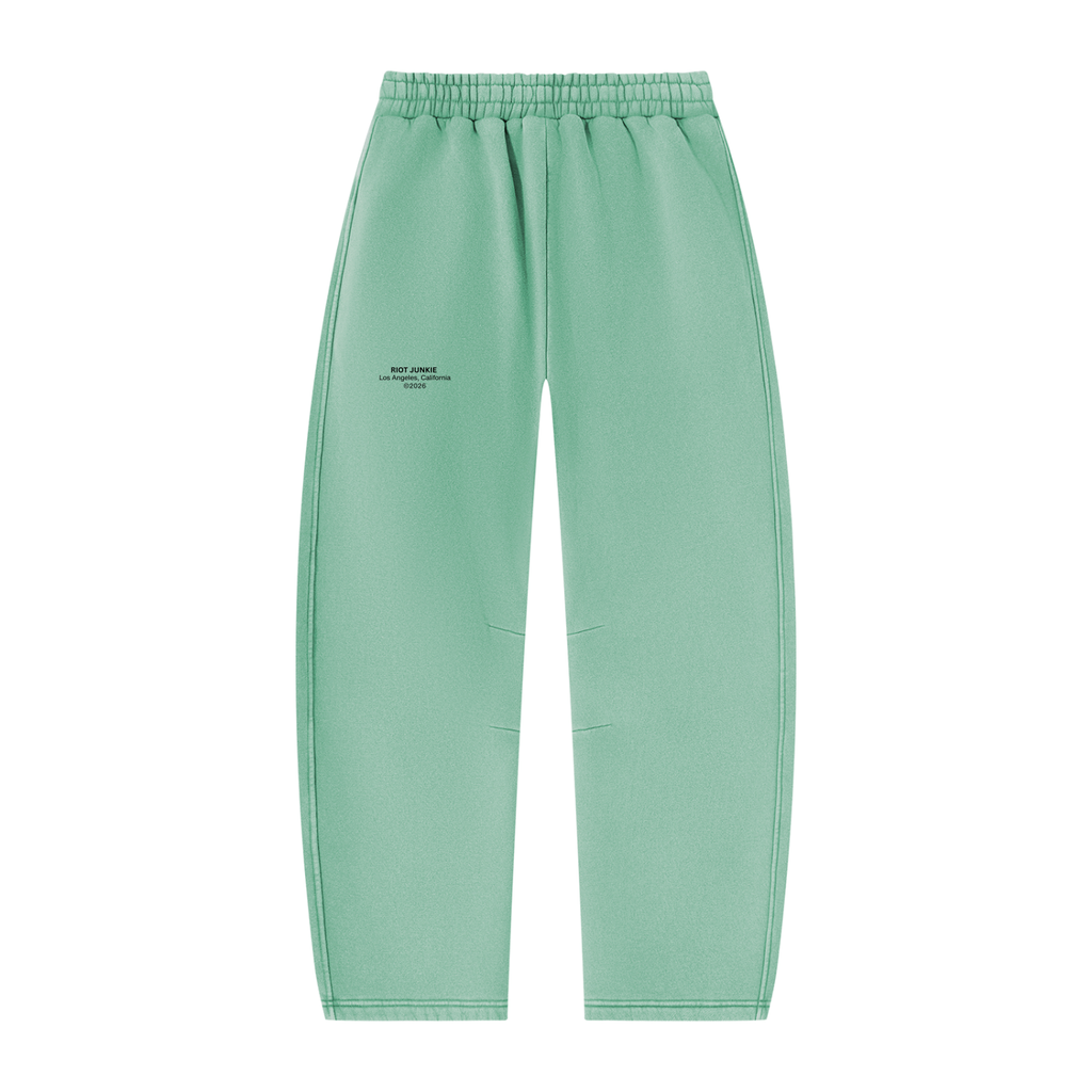 Unisex Vintage Wash Barrel Leg Fleece Sweatpants