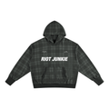 Unisex Plaid Color Block Hoodie