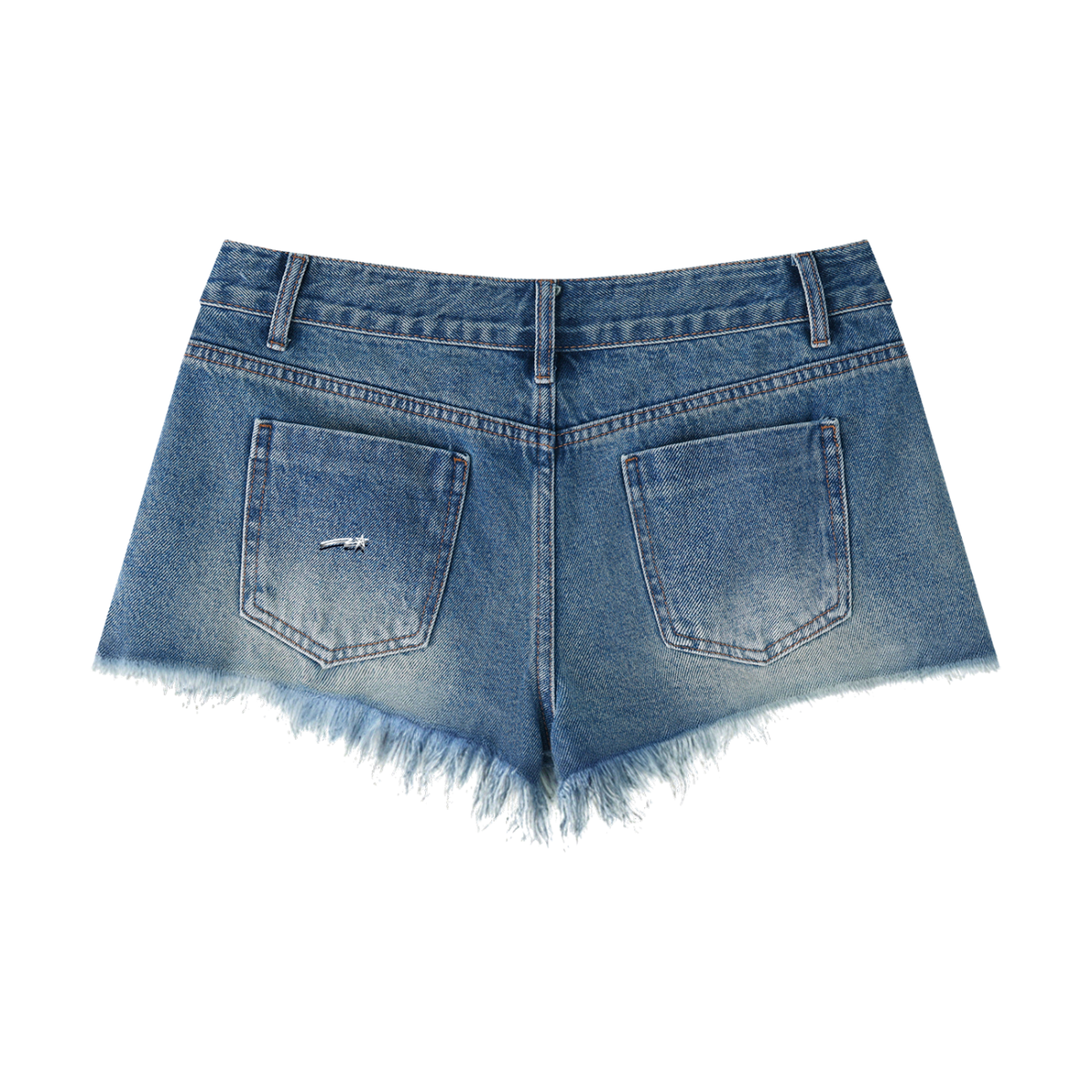 Women's Vintage Wash Raw Hem Denim Shorts