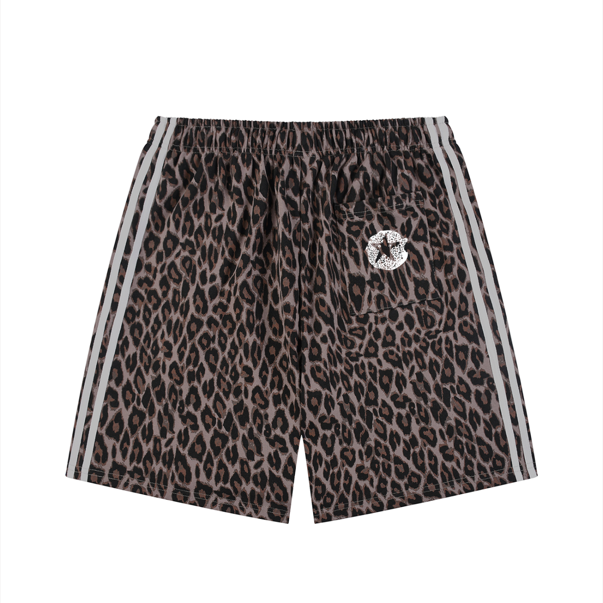 Unisex Heavyweight Leopard Drawstring Shorts