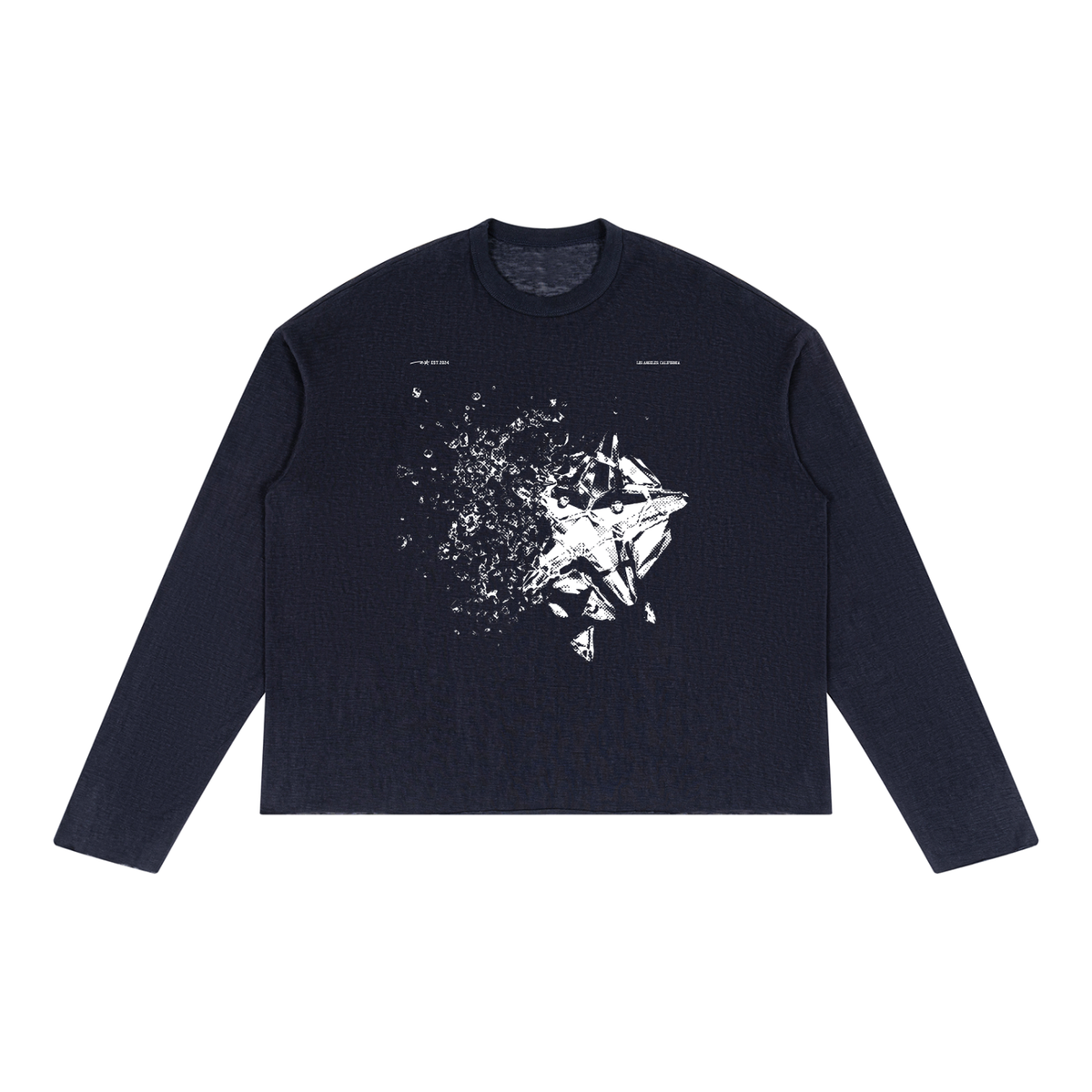Unisex Raw Edge Long Sleeve T-Shirt