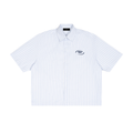 Unisex Striped Boxy Button-Up Shirt