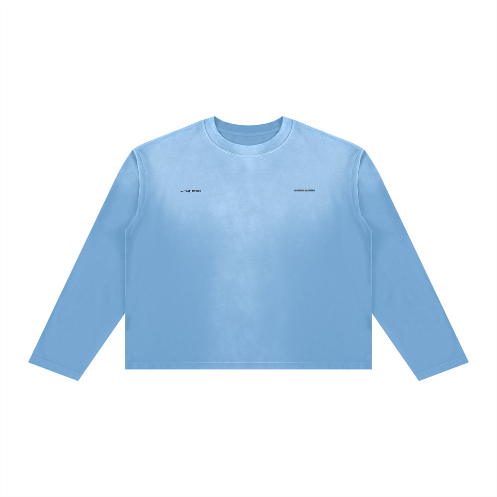Unisex Sunfade Boxy Long Sleeve T-Shirt
