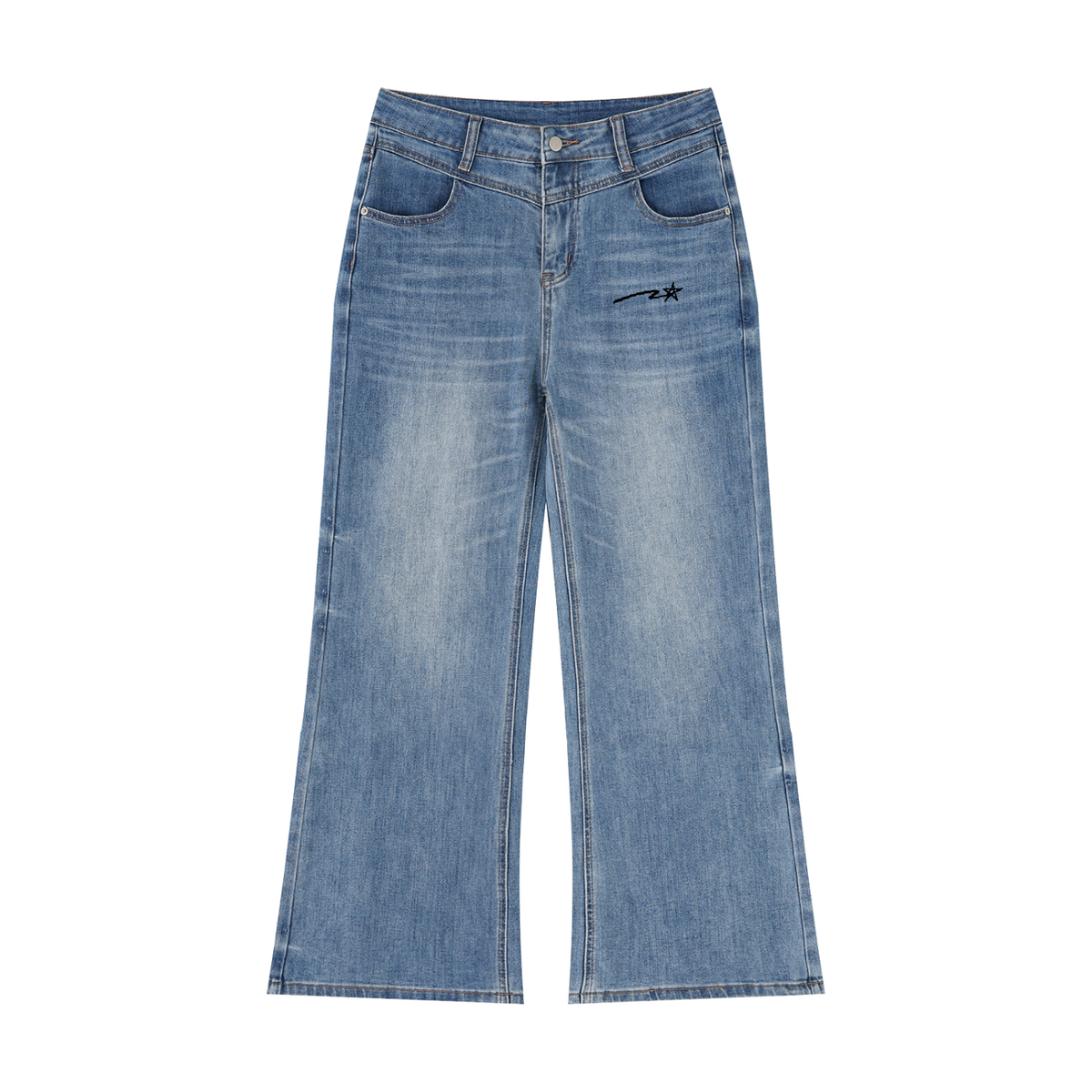 Women's Vintage Wash Flared Leg Jeans