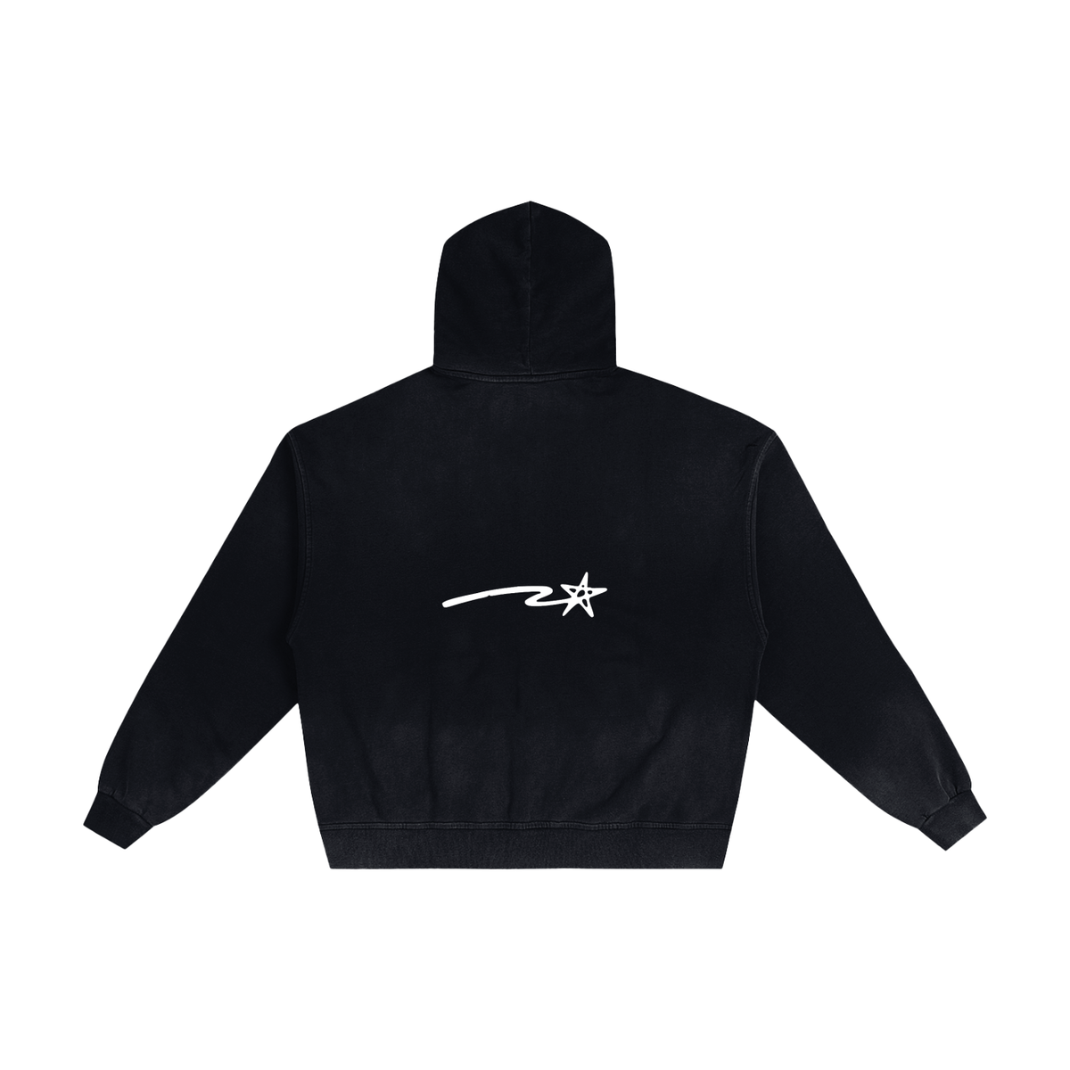 Hand-Frayed Sunfade Zip Hoodie