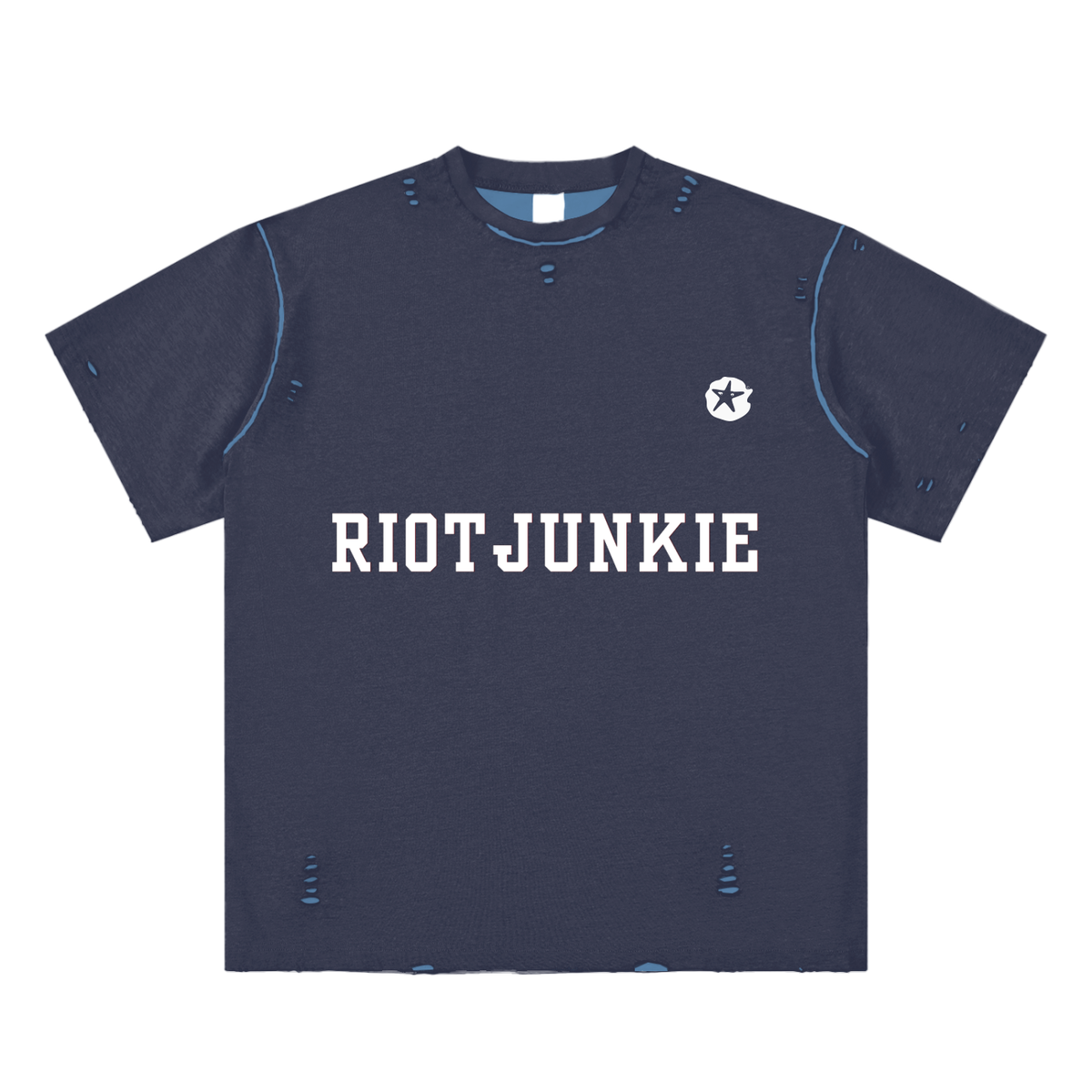 Hand-frayed Reversible T-shirt