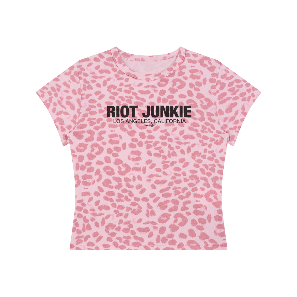 Women’s Leopard Print Crop T-Shirt