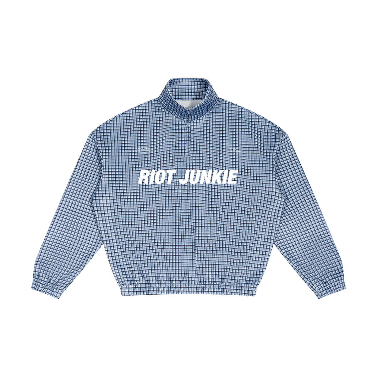 Unisex Plaid Quarter-Zip Sweatshirt