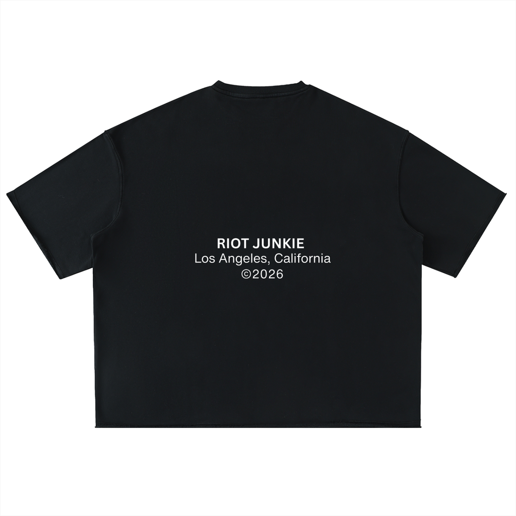 Washed Rolled Hem Half Sleeve T-Shirt