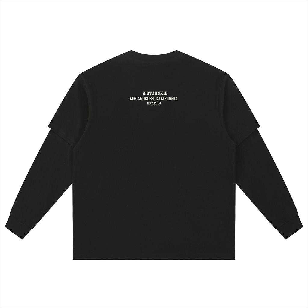 Layered Long Sleeve Oversized Tee