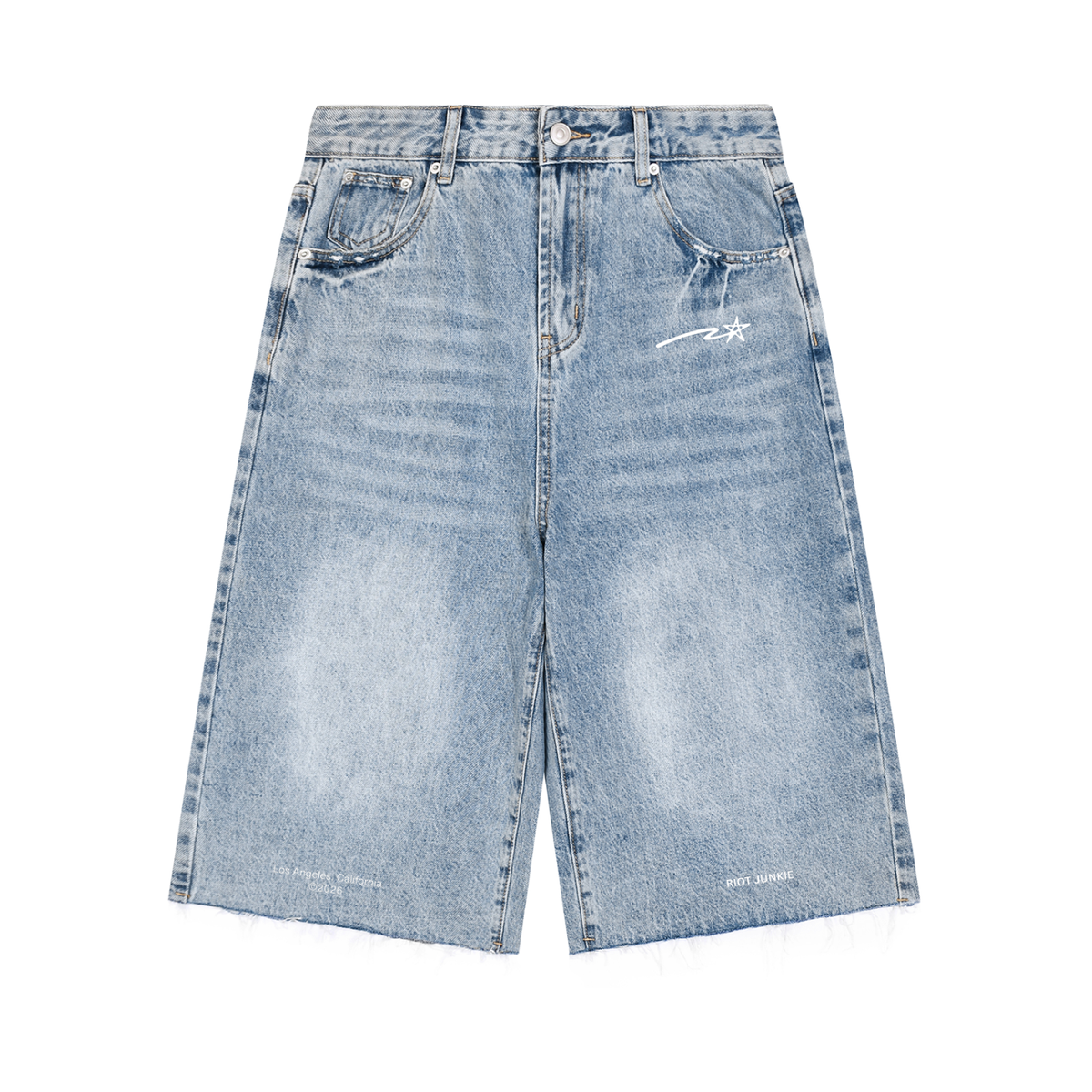 Men’s Vintage Wide Leg Denim Shorts