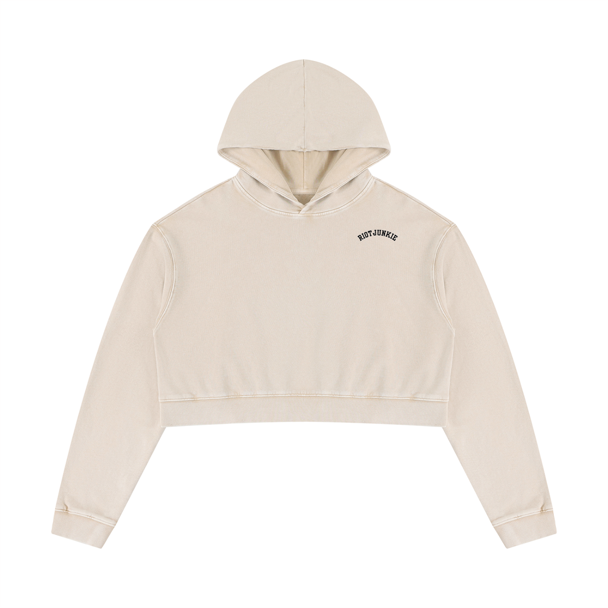 Women’s Mineral Washed Crop Hoodie