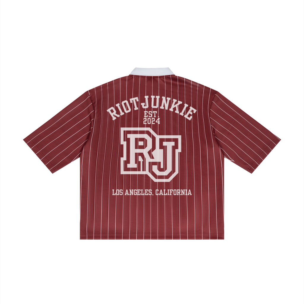 Unisex Pinstripe Collared Soccer Jersey