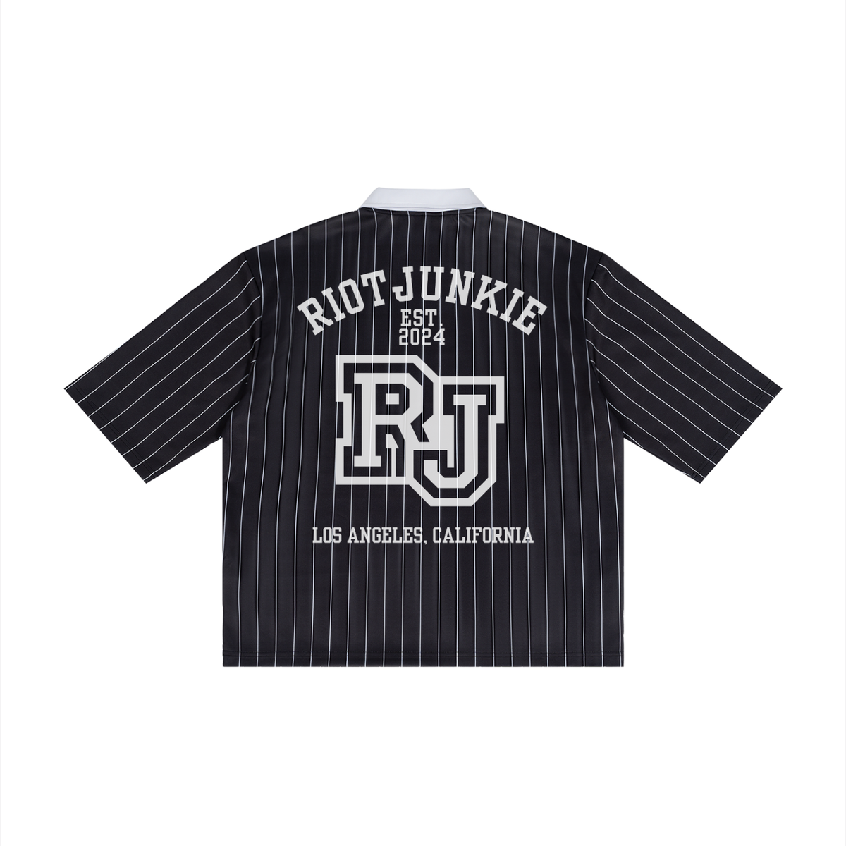 Unisex Pinstripe Collared Soccer Jersey