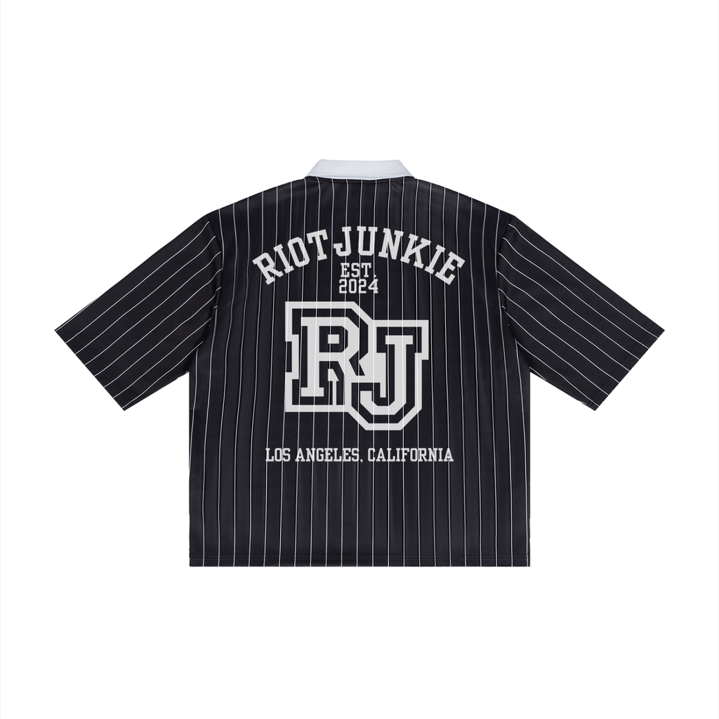 Unisex Pinstripe Collared Soccer Jersey