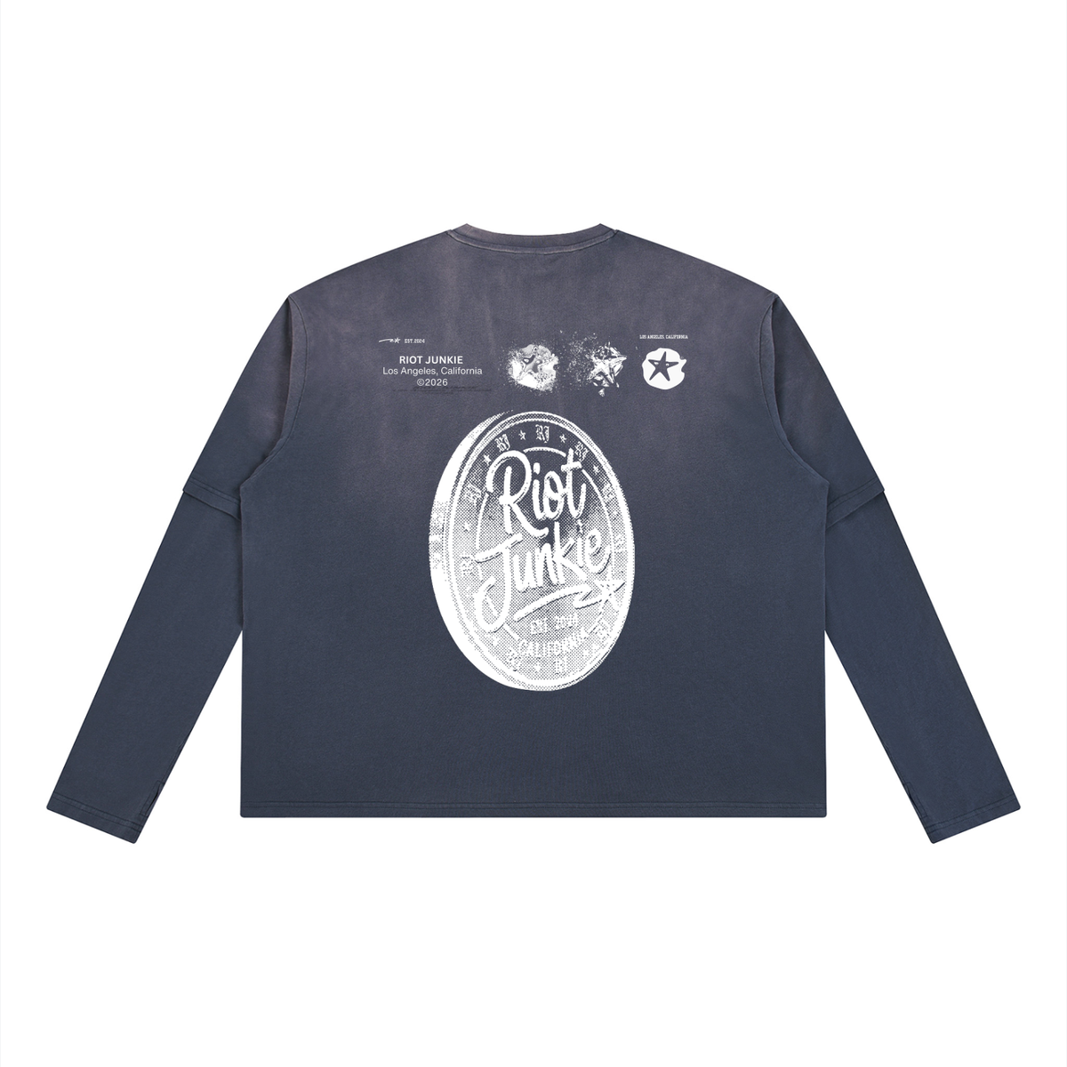 Unisex Vintage Wash Layered T-Shirt