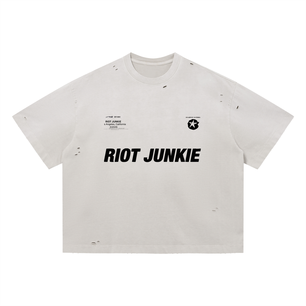 Vintage Washed Distressed Boxy Oversized T-Shirt