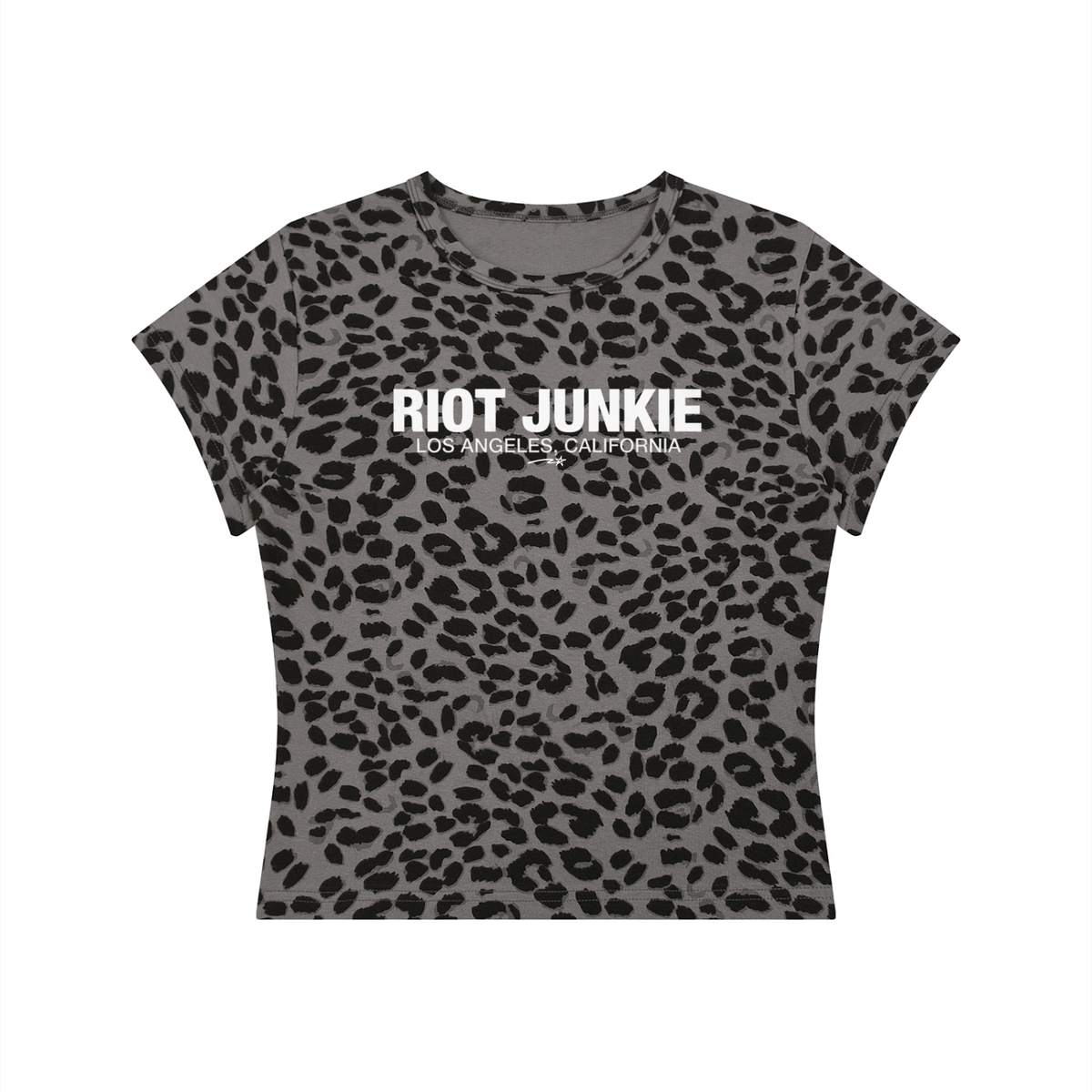 Women’s Leopard Print Crop T-Shirt