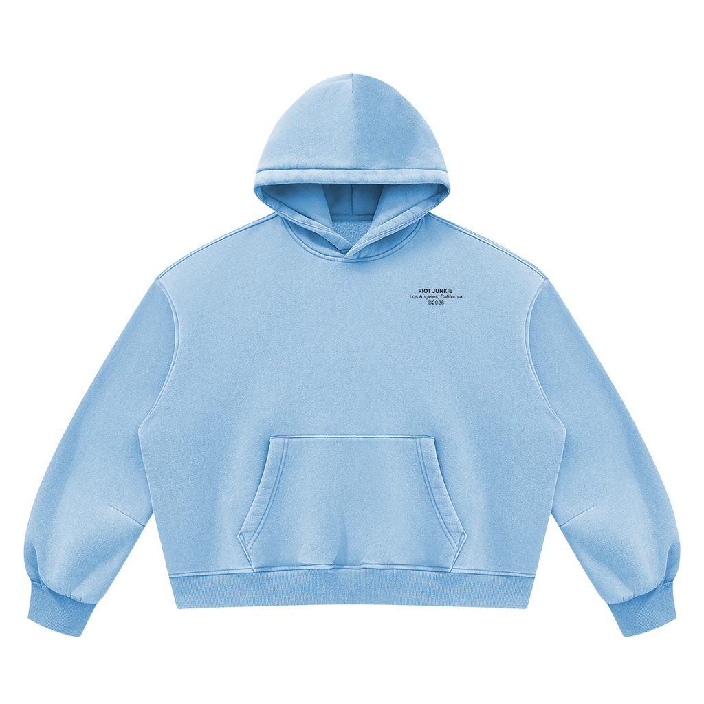 Unisex Vintage Wash Boxy Fleece Hoodie