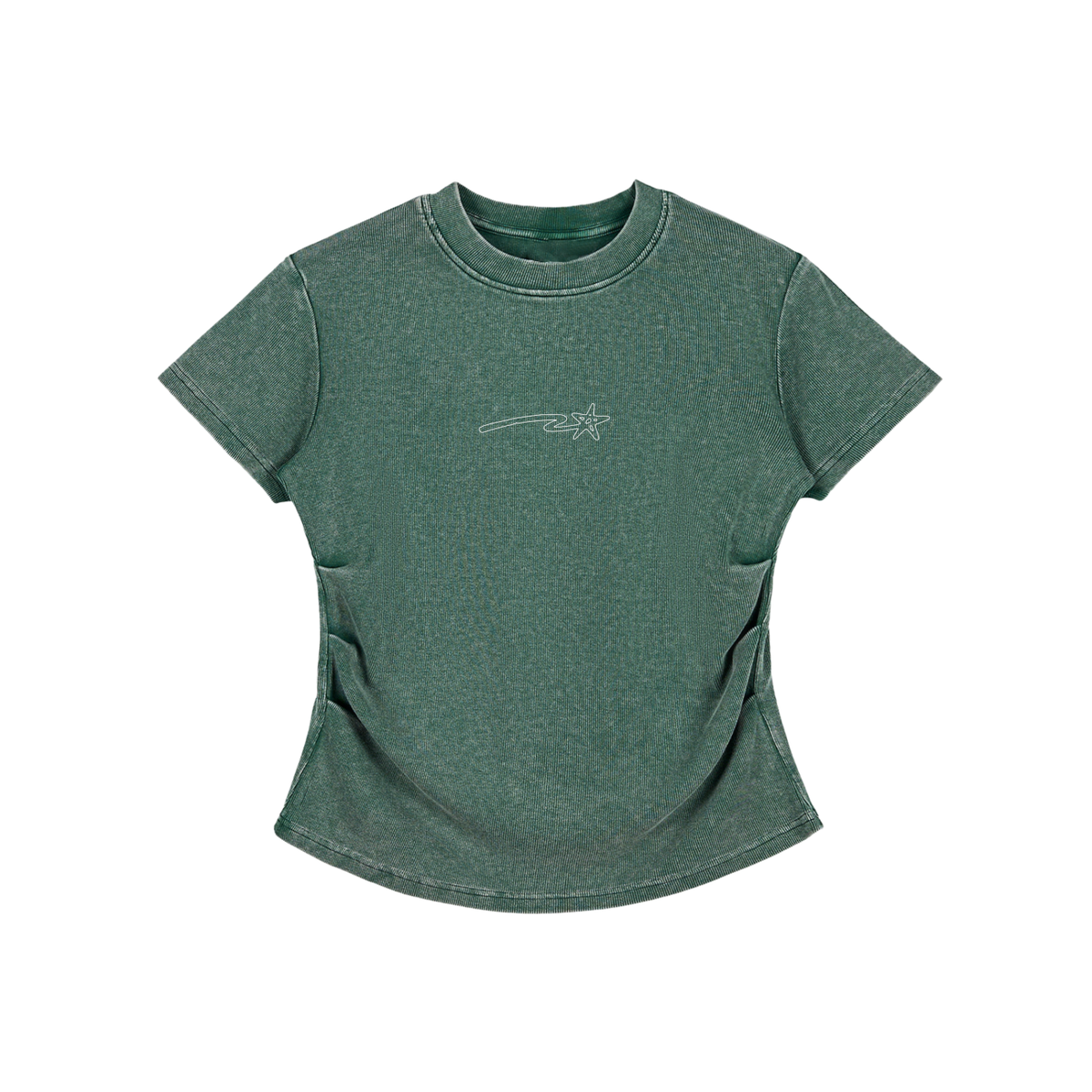 Vintage Washed Bodycon Cotton T-Shirt
