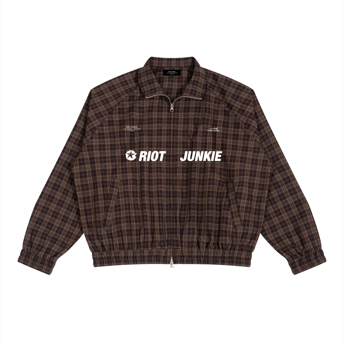 Unisex Plaid Full-Zip Track Jacket