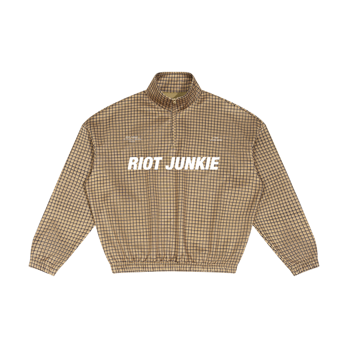 Unisex Plaid Quarter-Zip Sweatshirt
