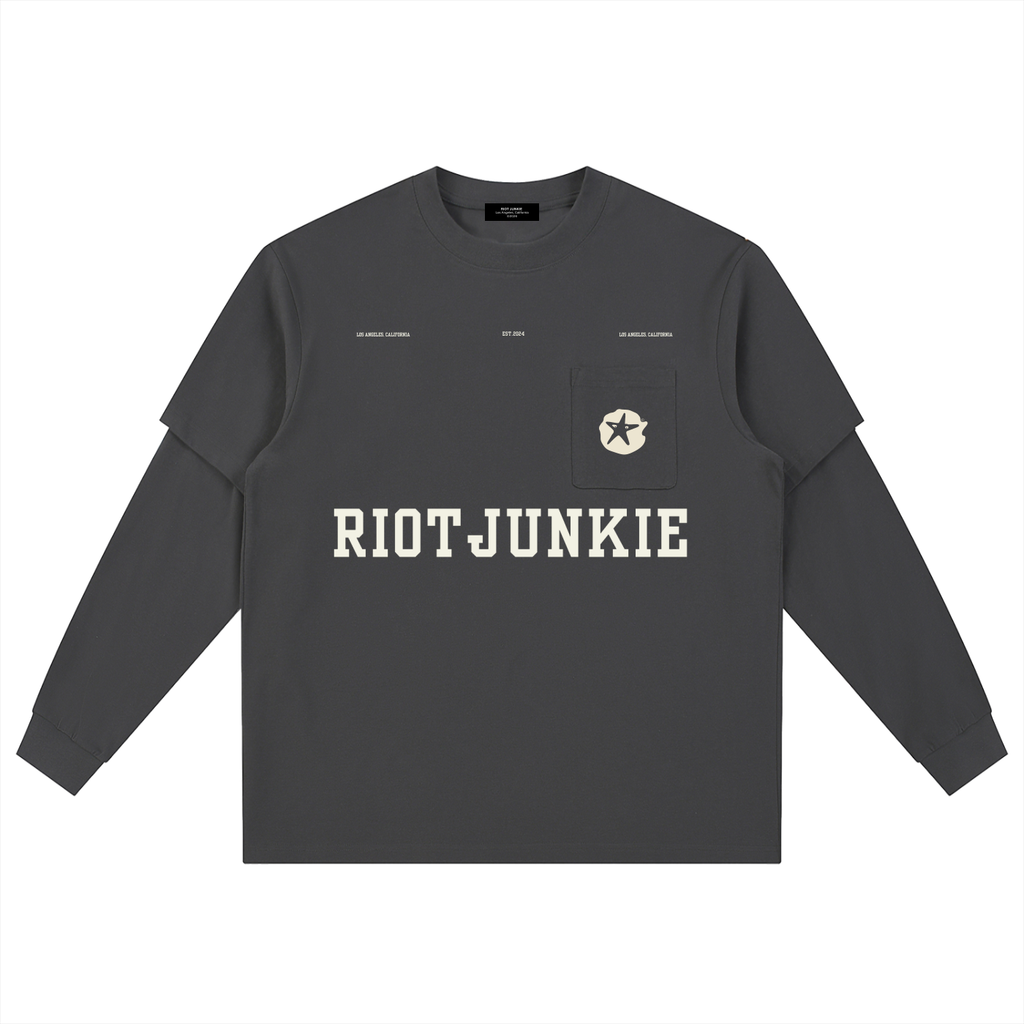 Layered Long Sleeve Oversized Tee