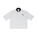 Unisex Striped Full-Zip Baseball Jersey