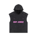 Snow Washed Boxy Hooded Tank Top
