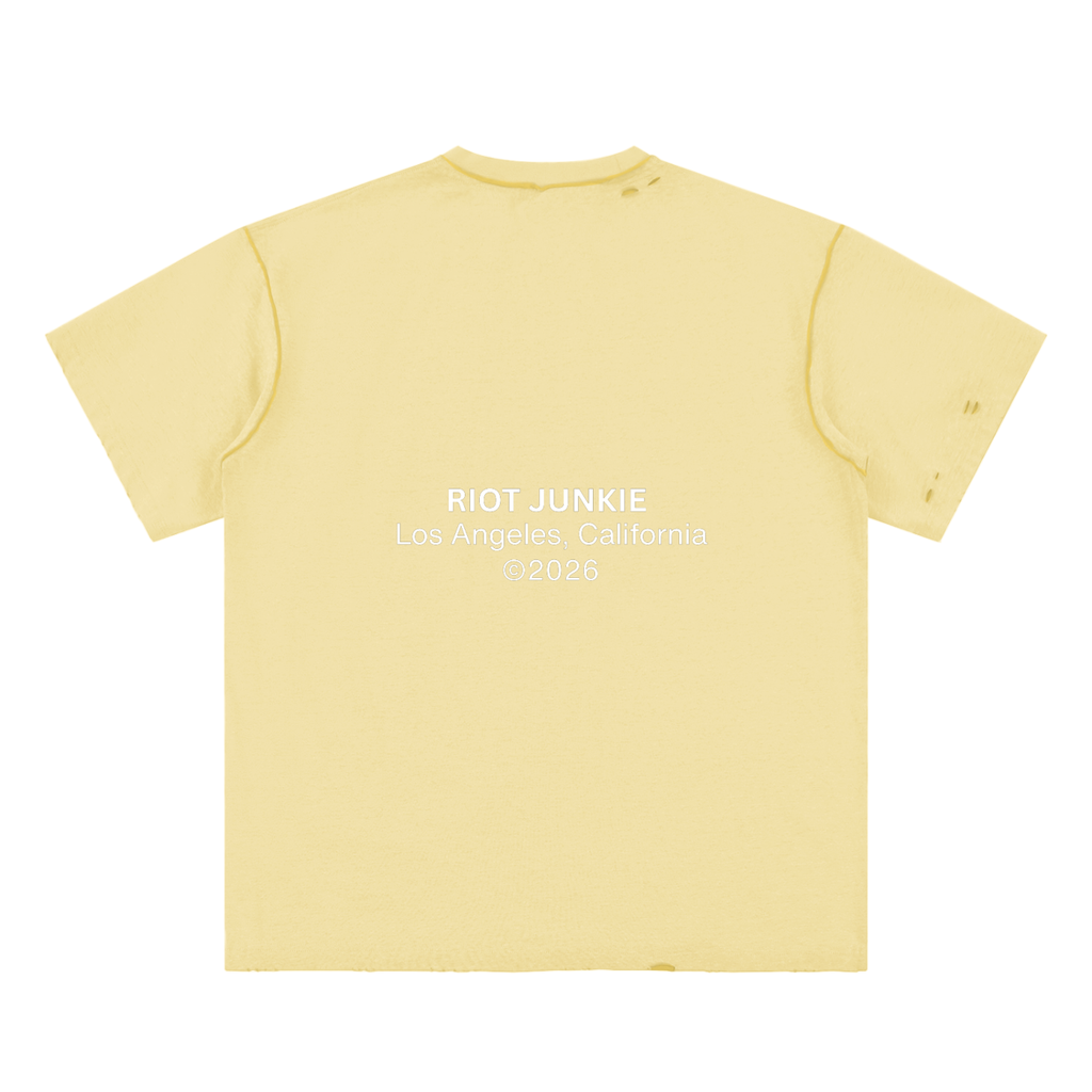Hand-frayed Reversible T-shirt