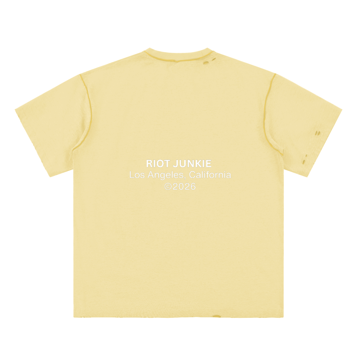 Hand-frayed Reversible T-shirt