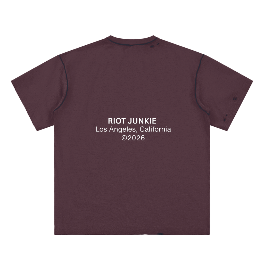 Hand-frayed Reversible T-shirt