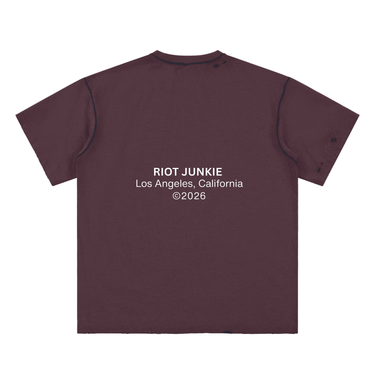 Hand-frayed Reversible T-shirt