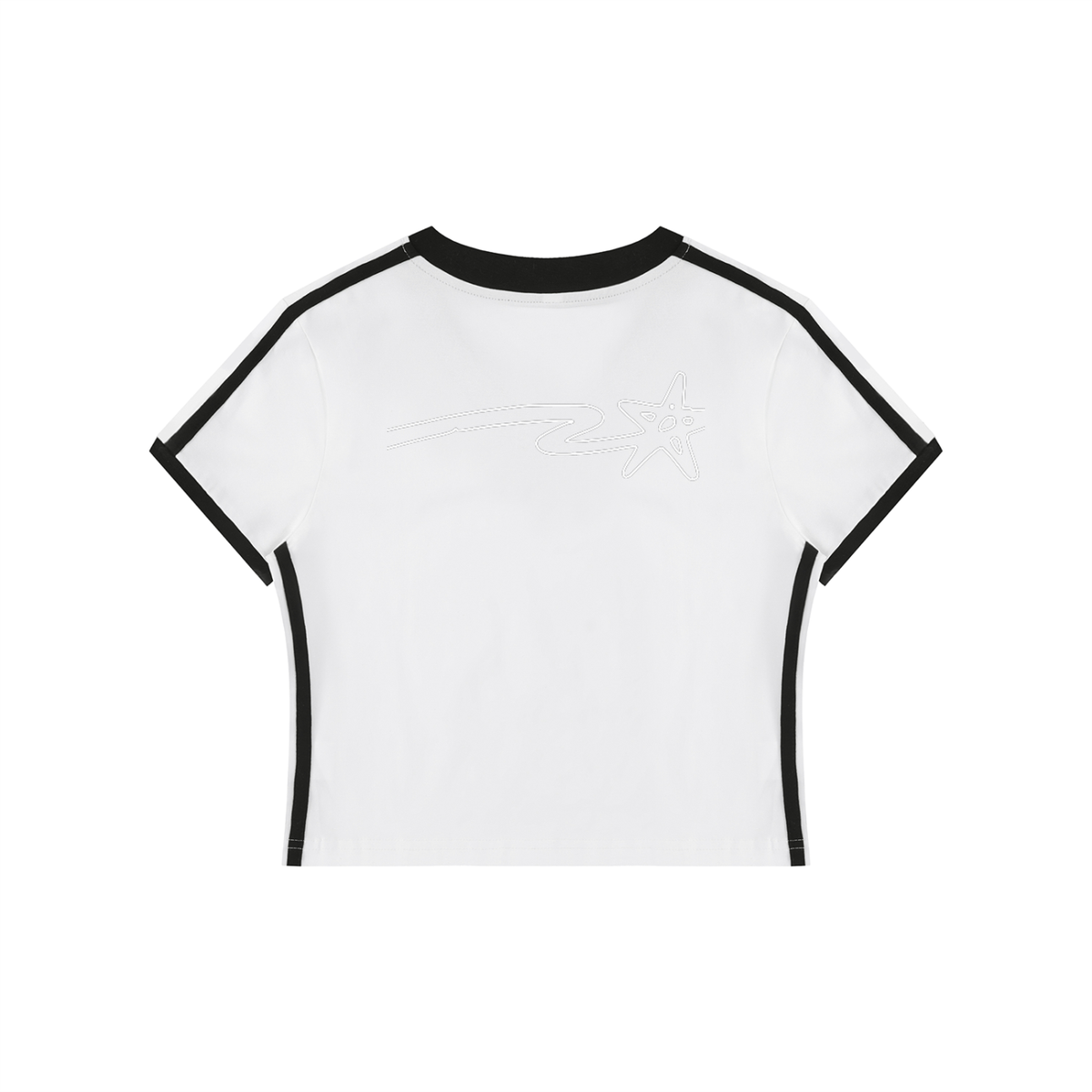 Women's V-Neck Ringer Crop T-Shirt