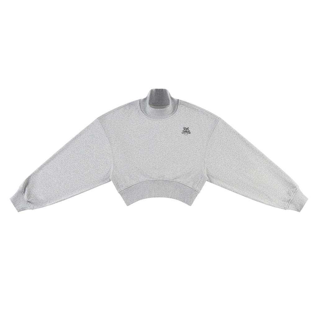 Women's Crop Mock Neck Sweatshirt