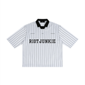 Unisex Pinstripe Collared Soccer Jersey