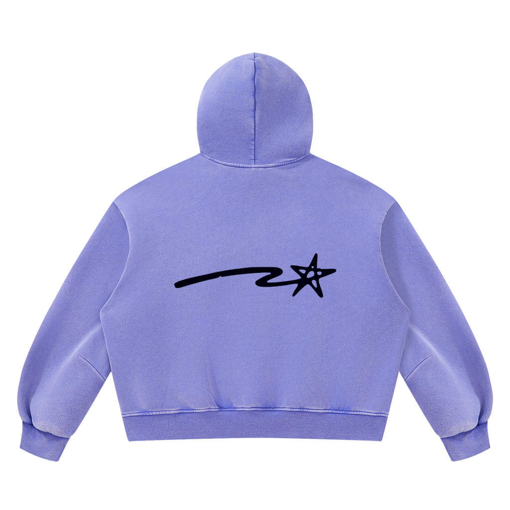 Unisex Vintage Wash Boxy Fleece Hoodie