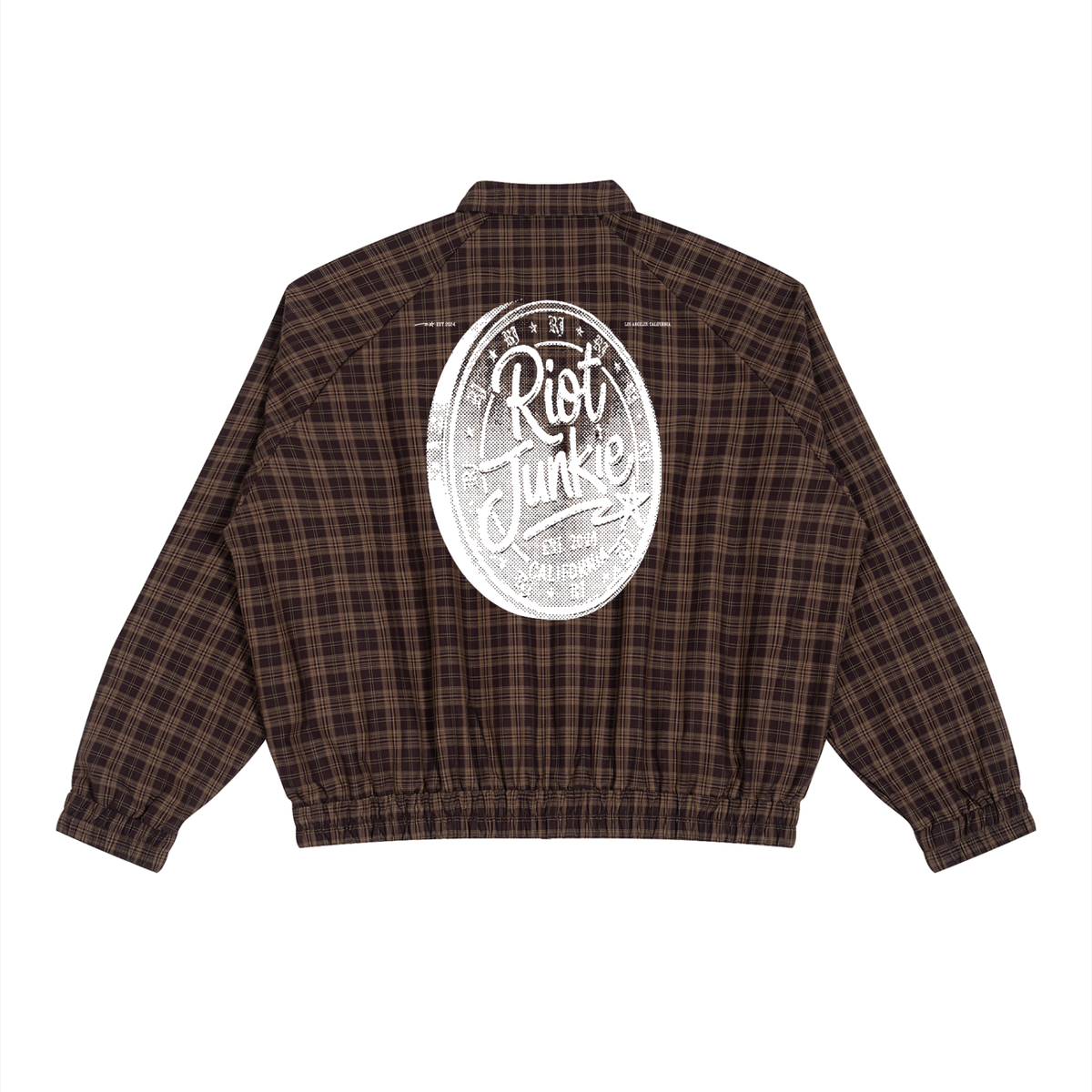 Unisex Plaid Full-Zip Track Jacket
