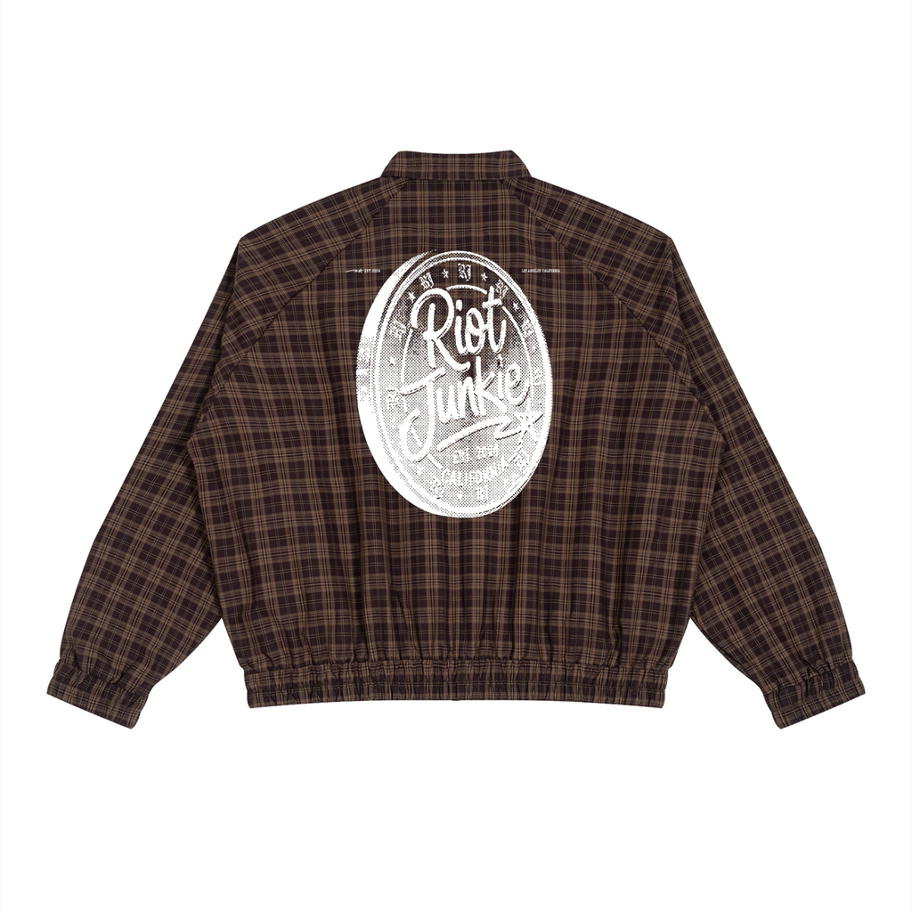 Unisex Plaid Full-Zip Track Jacket