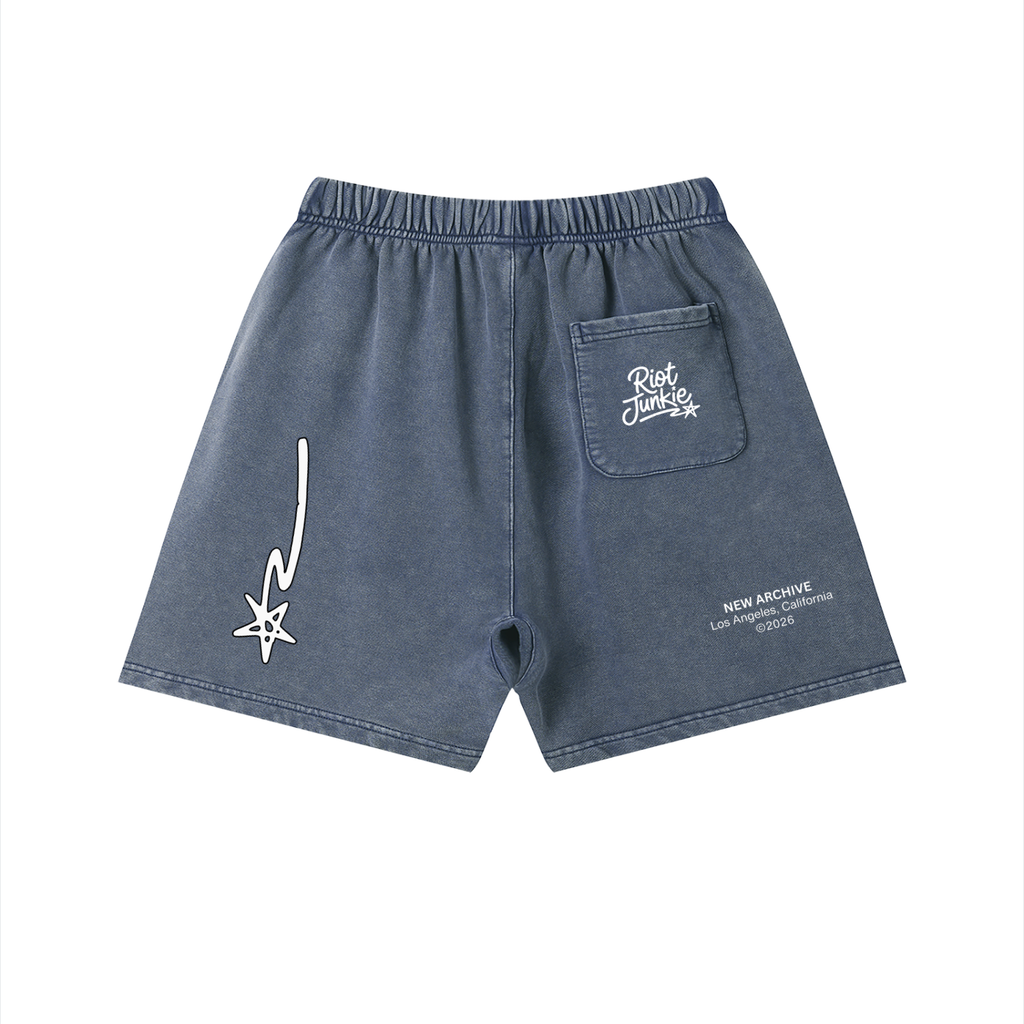Unisex Vintage Wash Cotton Shorts