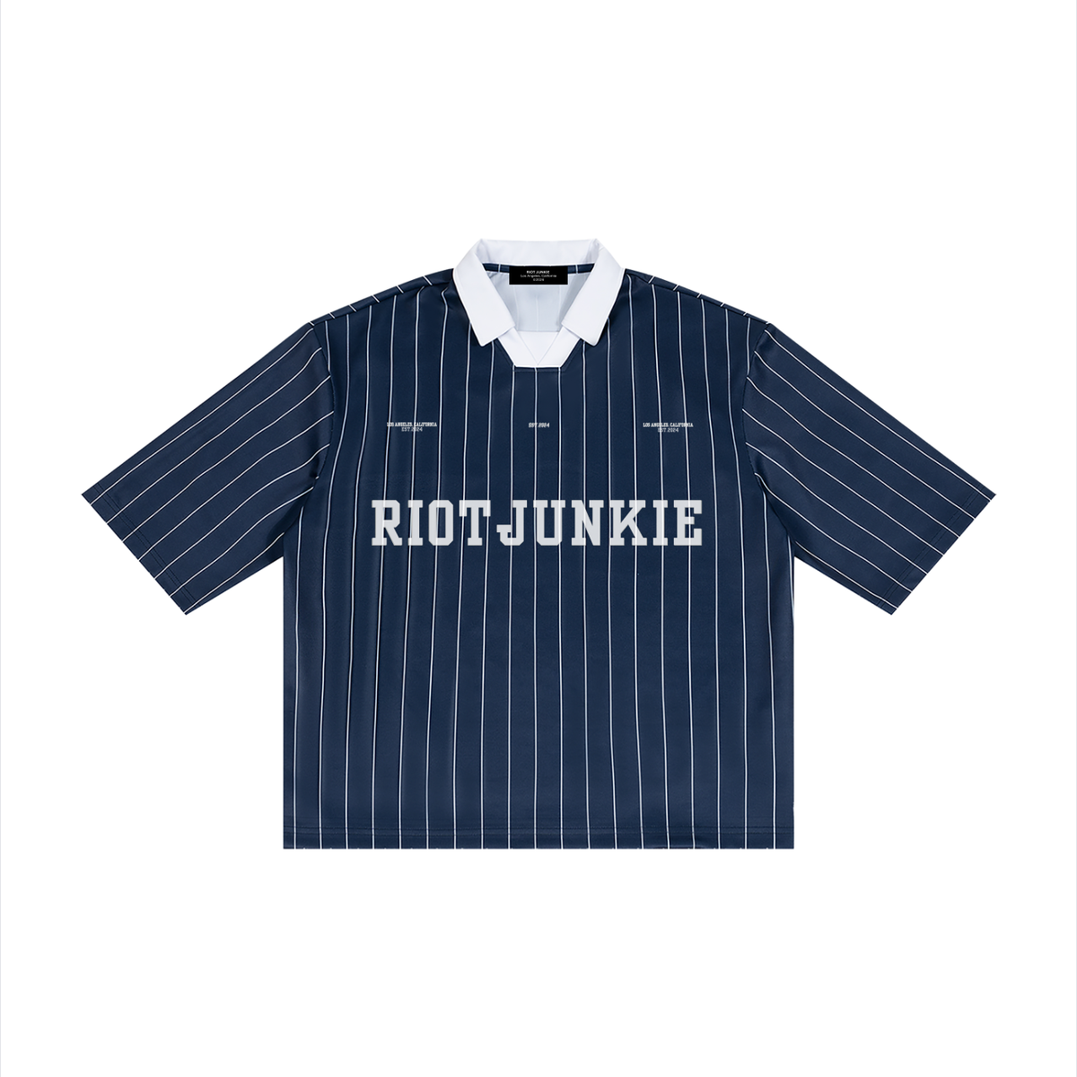 Unisex Pinstripe Collared Soccer Jersey