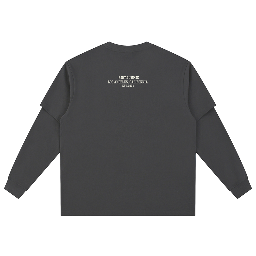 Layered Long Sleeve Oversized Tee