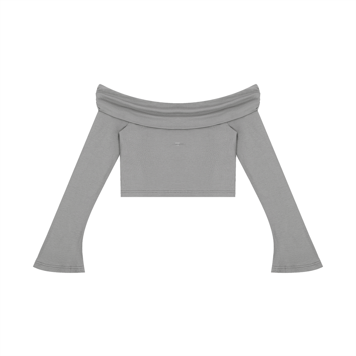 Women's Off-the-Shoulder Bell Sleeve Crop T-Shirt