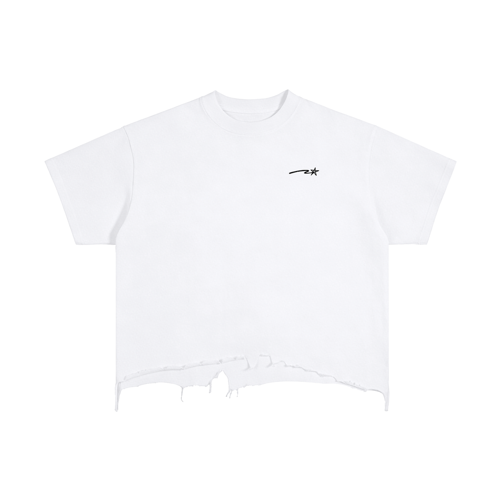 Vintage Wash Boxy Distressed Hem T-Shirt