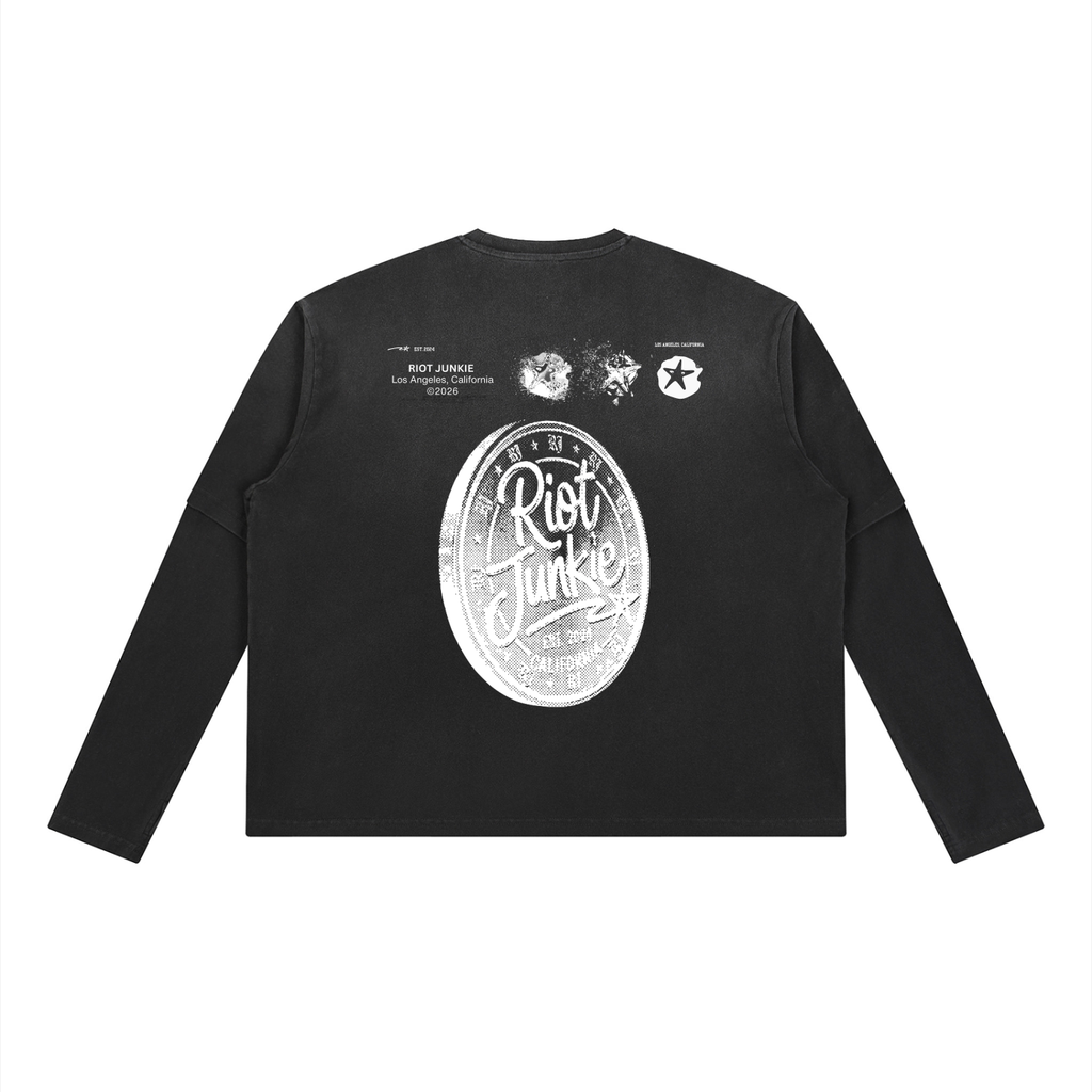 Unisex Vintage Wash Layered T-Shirt
